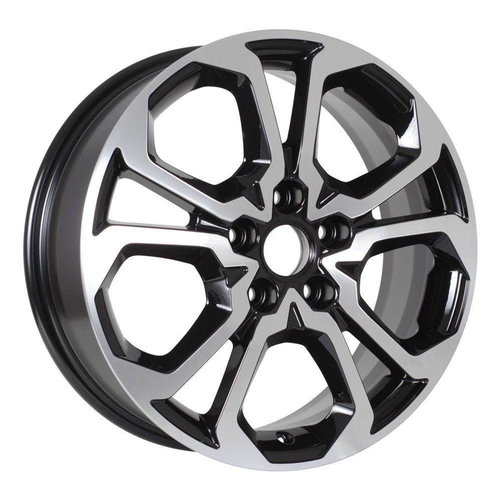 KDW K _Arkana Black_Front_Polished 6.5x17 5x114.3 ET50 D66.1