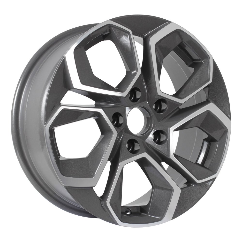 KDW K x6.5 Grey_Front_Polished 6.5x16 5x108 ET45 D63.4