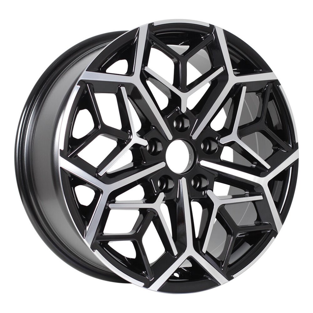 KDW K x7 Black_Front_Polished 7x17 5x108 ET33 D60.1