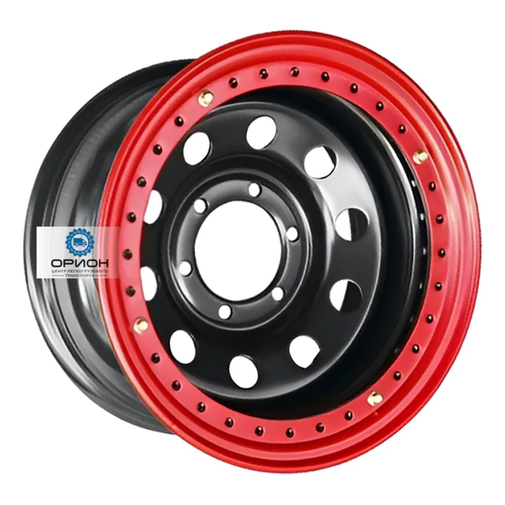 Off-Road Wheels УАЗ с бедлоком (красный) 10x15 5x139.7 ET-44 D110