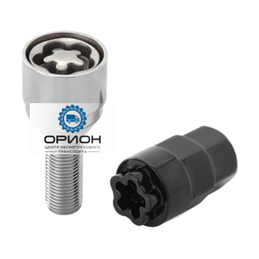 Болт секретный М12x1,25 (56/28) Конус CH 4+2 ключа, JN-623